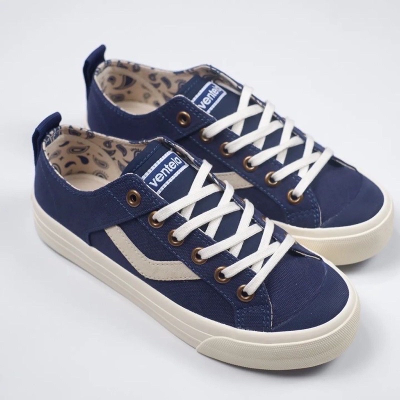 Sepatu Ventela Reborn Navy Original Ventella Shoes Reborn Public Low Navy