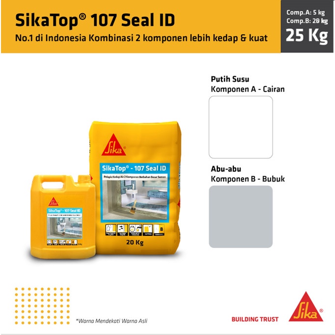 SIKA TOP 107 PLUS WATER PROOFING PELAPIS ANTI BOCOR 25 KG