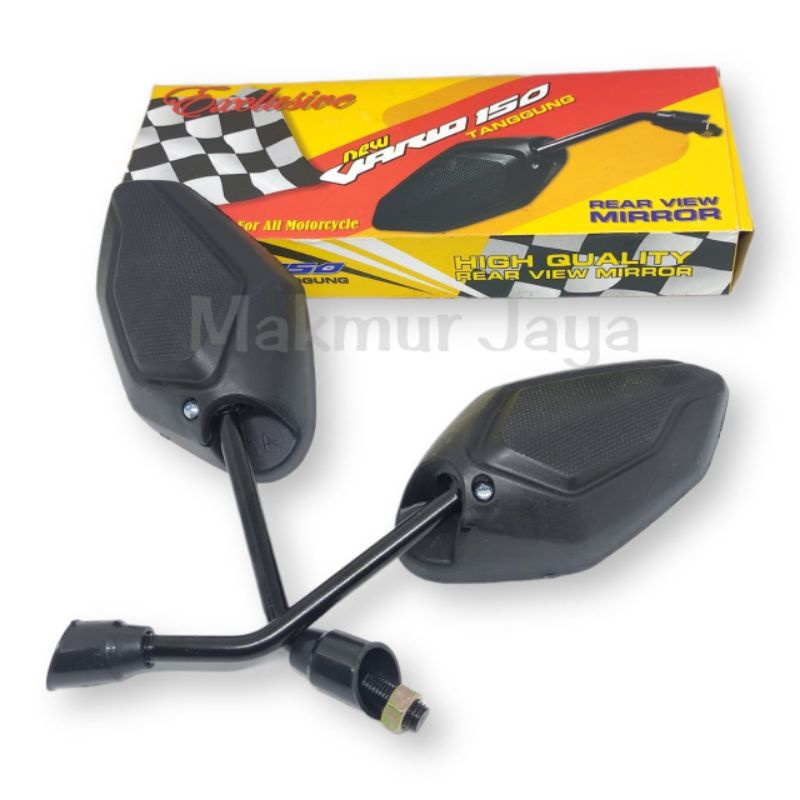 Kaca Spion Motor Honda Vario 150 Gagang Tanggung Tangkai Hitam Drat Honda Universal All Motor Honda