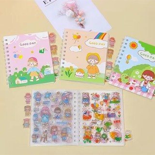 [LOGU] Buku stiker semi transparan PET, Accessoris Sticker, Stiker hiasan diary