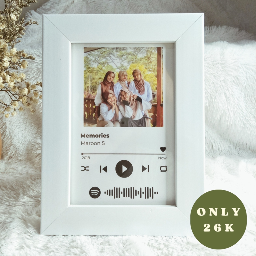 SPOTIFY MUSIC FRAME (FREE BOX)/BINGKAI SPOTIFY/BINGKAI FOTO/KADO WISUDA GRADUATION ULANG TAHUN BIRTHDAY KOMPRE ANNIVERSARY CUSTOME