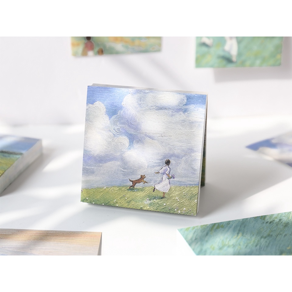 

PINKABULOUS Walking in the Woods Square Memopad