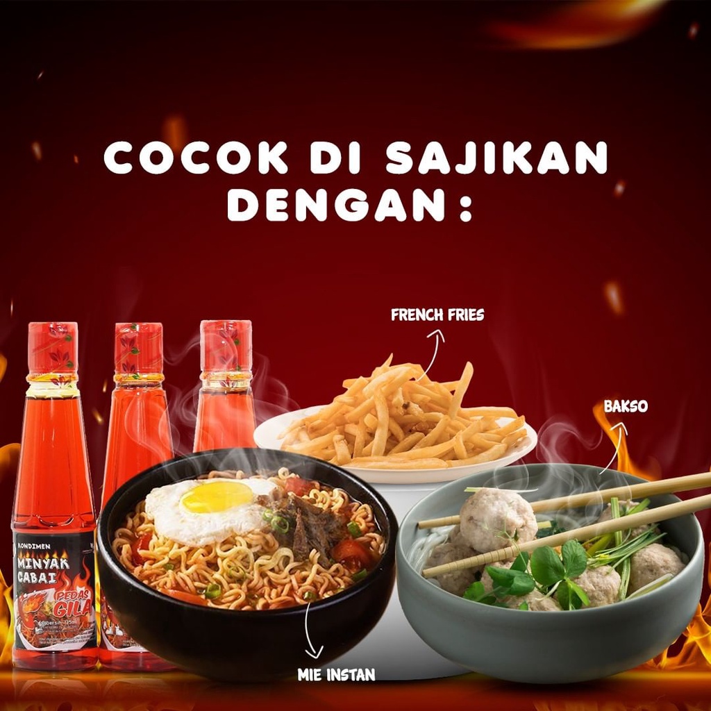KONDIMEN MINYAK CABAI SPICY 135 ml Halal | Santuy Mantul Gila