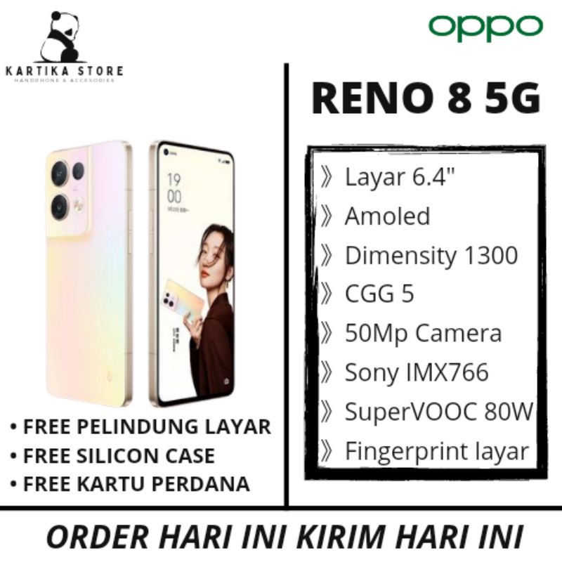 NEW OPPO RENO 8 5G OFFICIAL STORE BERGARANSI RESMI OPPO INDONESIA