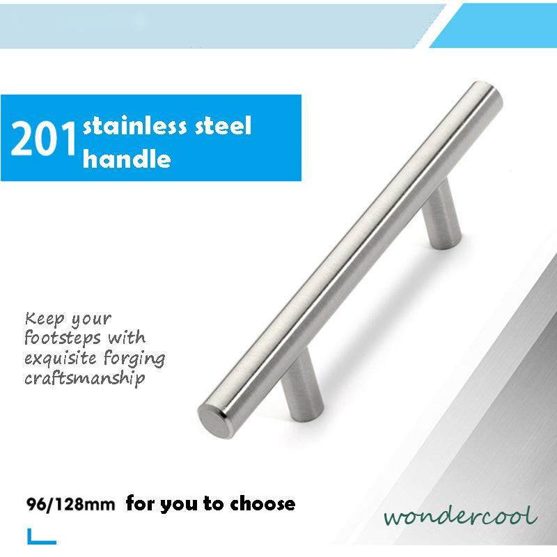 Stainless Steel Lemari Lemari Pintu Berbentuk T Pegangan Berongga Pegangan Laci Pintu Perabotan Pintu Kaca Tebal-Won