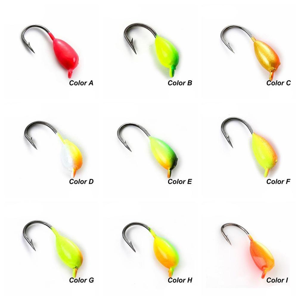 Top Winter Ice Fishing Lure Artificial Balancer Walleye Lead Hard Hook