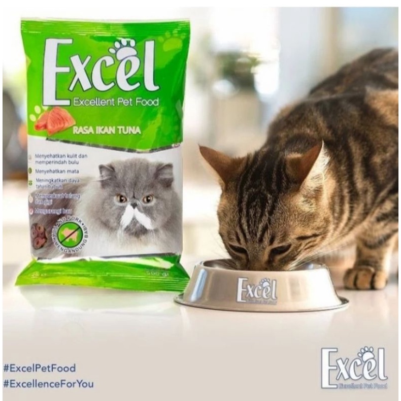 Makanan Kucing Excel tuna 500gr excel bentuk donat