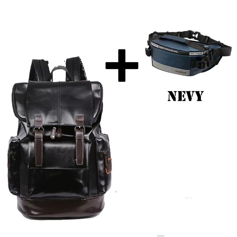 Tas Ransel punggung pria 2in1 Waistbag pria, Ransel kulit HDN distro bandung