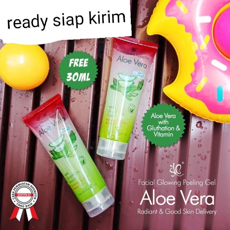 ( COD ) SYB FACIAL GLOWING PEELING GEL ALOE VERA SYB BPOM ORIGINAL SCRUB WAJAH