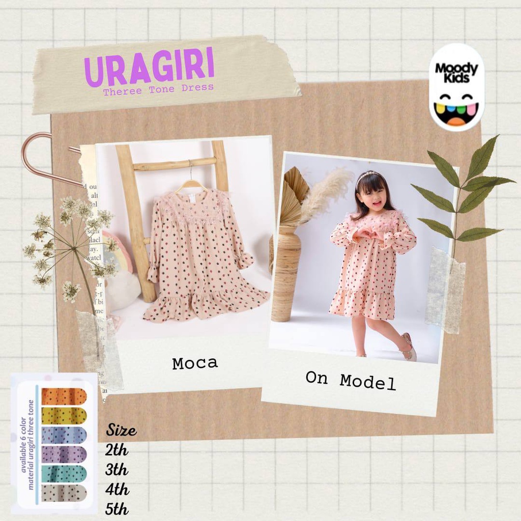 Uragiri Three Tone Dress by Moody Kids