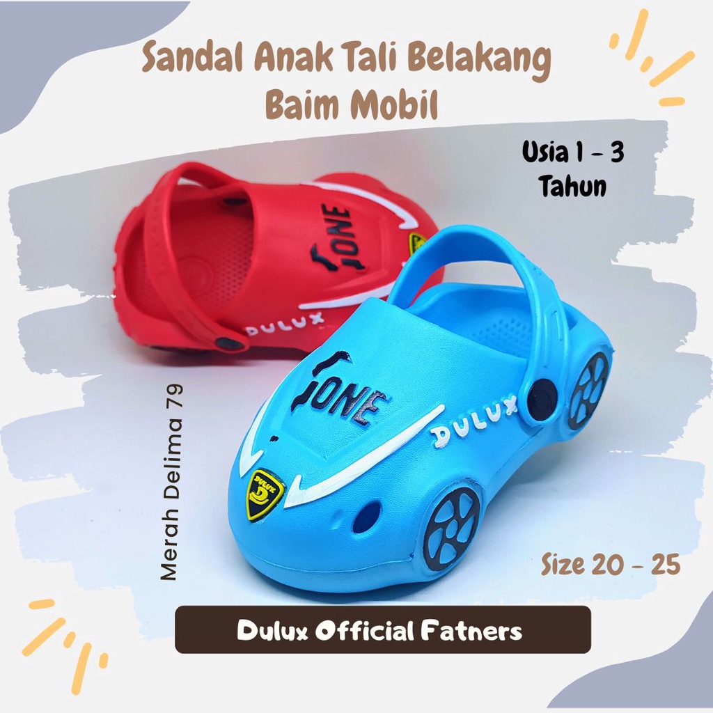 MD 79 - Sendal Anak Laki Laki Terbaru 2022 Usia 1 3 Tahun Baim Mobil Ready Stok