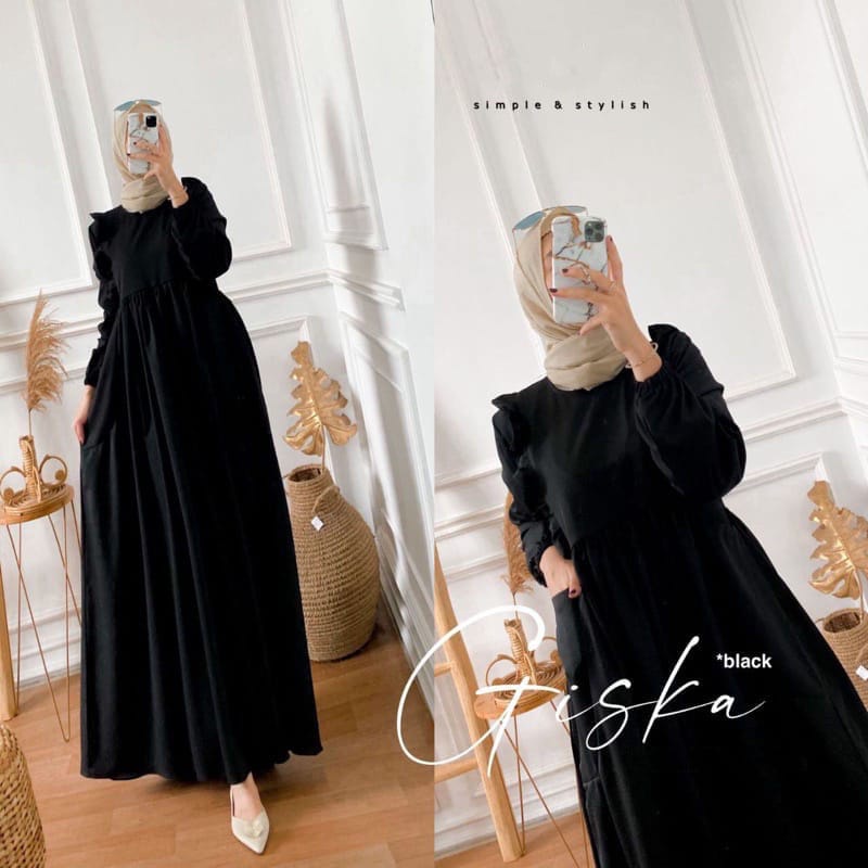 GAMIS GISKA DRESS CRINKLE MAXY //GAMIS WANITA TERBARU