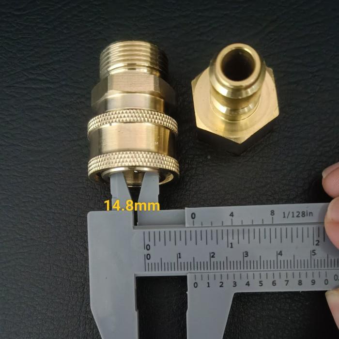 connector coupling M22 ID 15mm Quick Release 14.8mm untuk jet cleaner