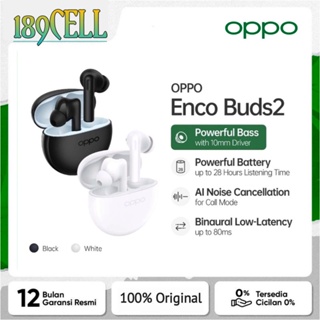Oppo Enco Buds 2 | Enco Buds2 Ai Noise Cancellation - Powerful Bass Garansi resmi
