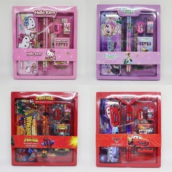 

Set Alat Tulis Anak YOYO 8016 Motif Spiderman Cars Frozen Hellokitty - SPIDERMAN