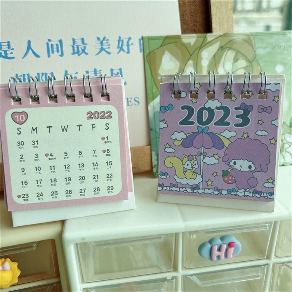 [Elegan] Kalender Meja Perlengkapan Kantor Alat Tulis Penjadwal Harian My Melody Kulomi Agenda Tahunan Kalender 2023