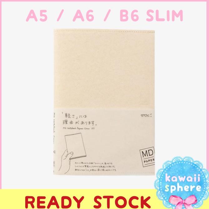 

Office & Stationery | Buku Tulis | Midori Md Notebook Paper Cover Cream A5 / A6 / B6 Slim| Ready Stock | Best Seller