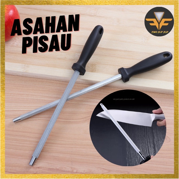 Asahan Pisau Stick Stainless Steel Dapur Knife Sharpener Stick Gagang Pengasahan Stainless Steel TERLARIS TERMURAH