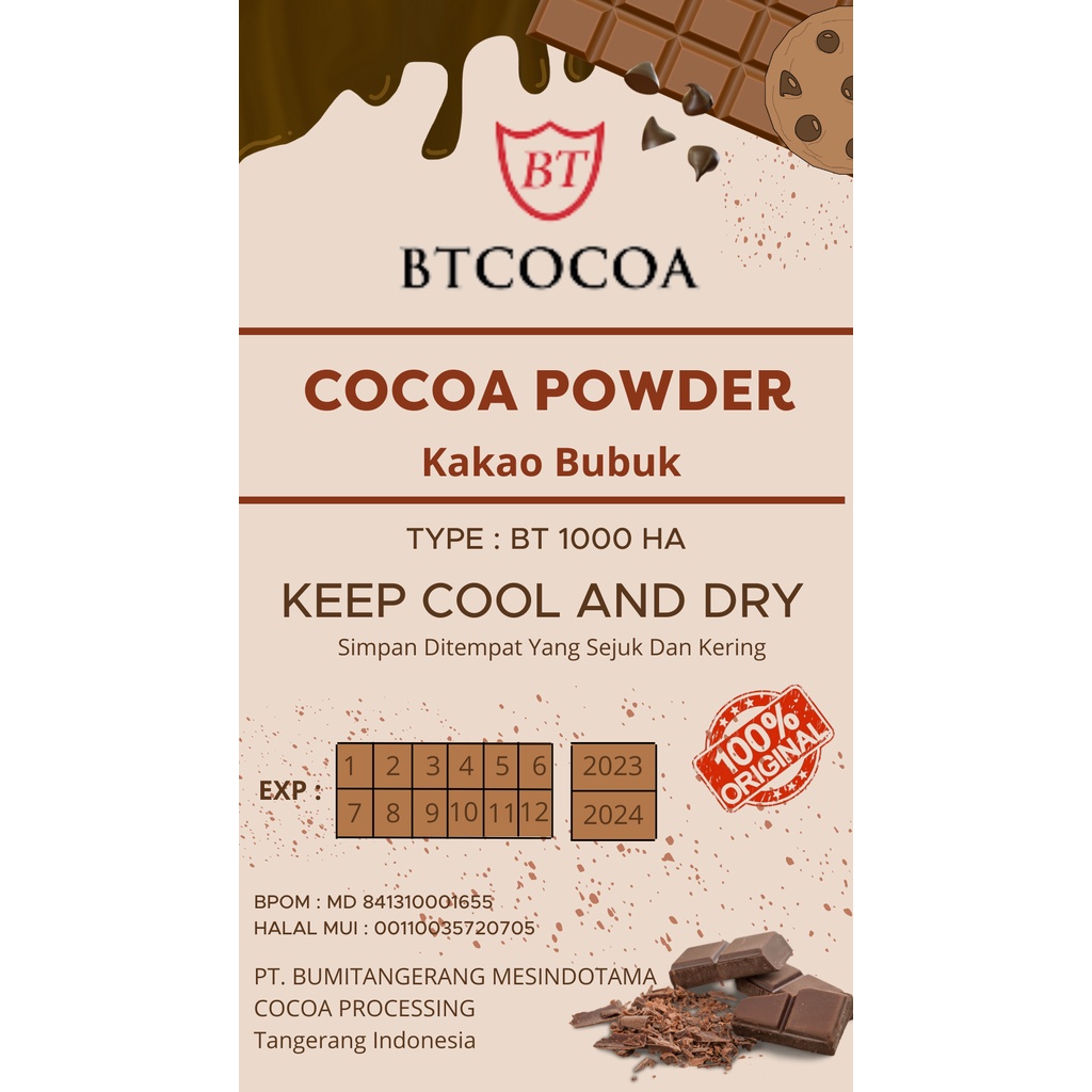 BUBUK COKLAT MURNI 100 gr dan 200 gr MERK BT COCOA POWDER TIPE 1000 HA  | COKLAT DARK MURNI | COKLAT MURNI KILOAN | BUBUK COCOA | KAKAO BUBUK | ES PANJANG UMUR | CHOCO MURNI | CHOCO POWDER | BUBUK COKLAT KAKAO ASLI 100 %HALAL | JAWA TENGAH