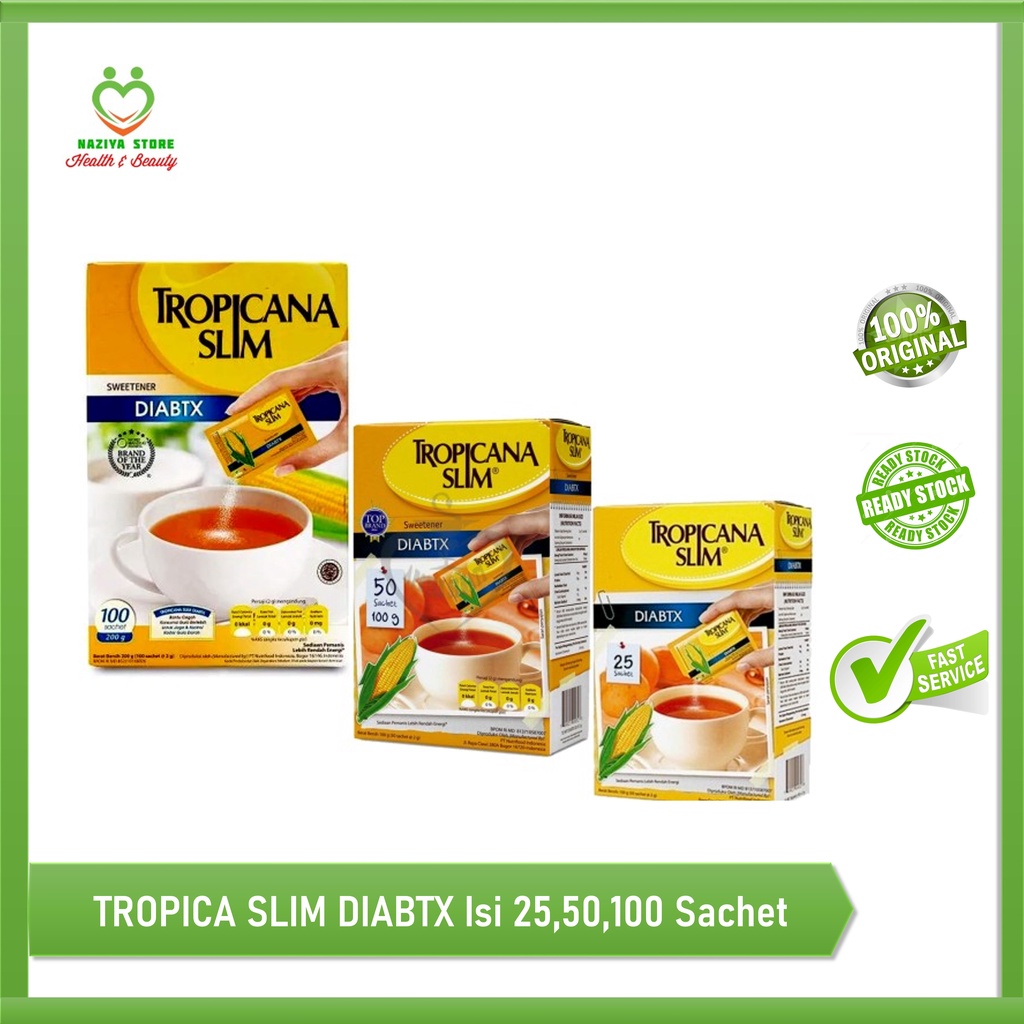 

TROPICANA SLIM SWEETENER DIABTX ISI 25,50,100 Sachet