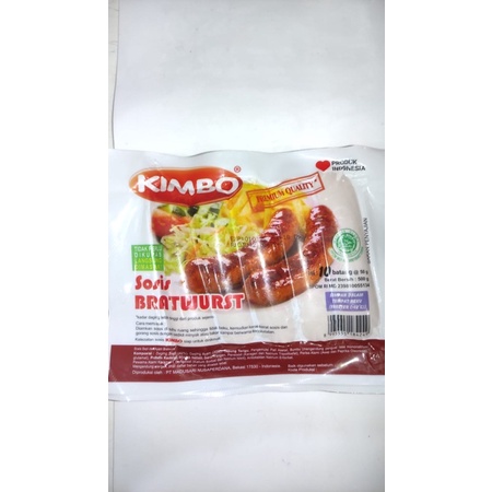 

sosis kimbo brutwurst isi 10 pcs per pack Rp 38.000