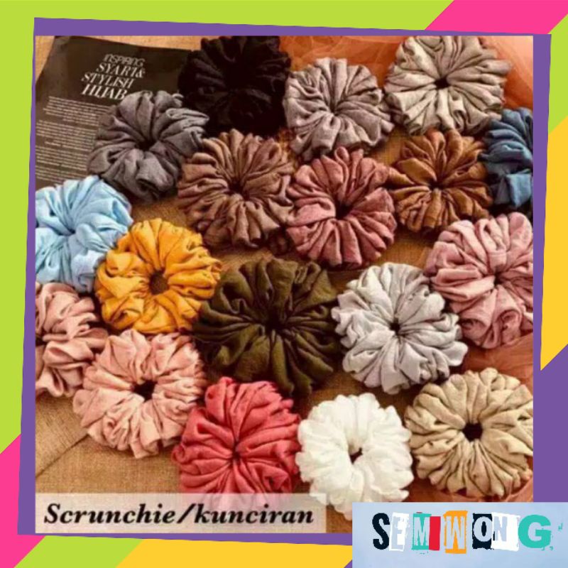 Ikat Rambut Warna Kunciran Cepol Scrunchie Kuncir Rambut Terlaris Termurah