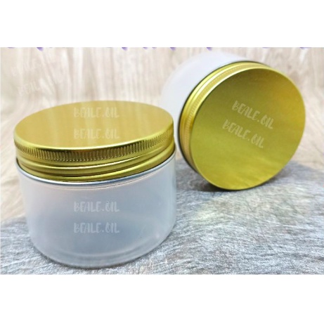 Jar Plastik 140 gr Tutup Alumunium Gold - Pot Pomade Pot Plastik Wadah Lipbalm Botol Kosong