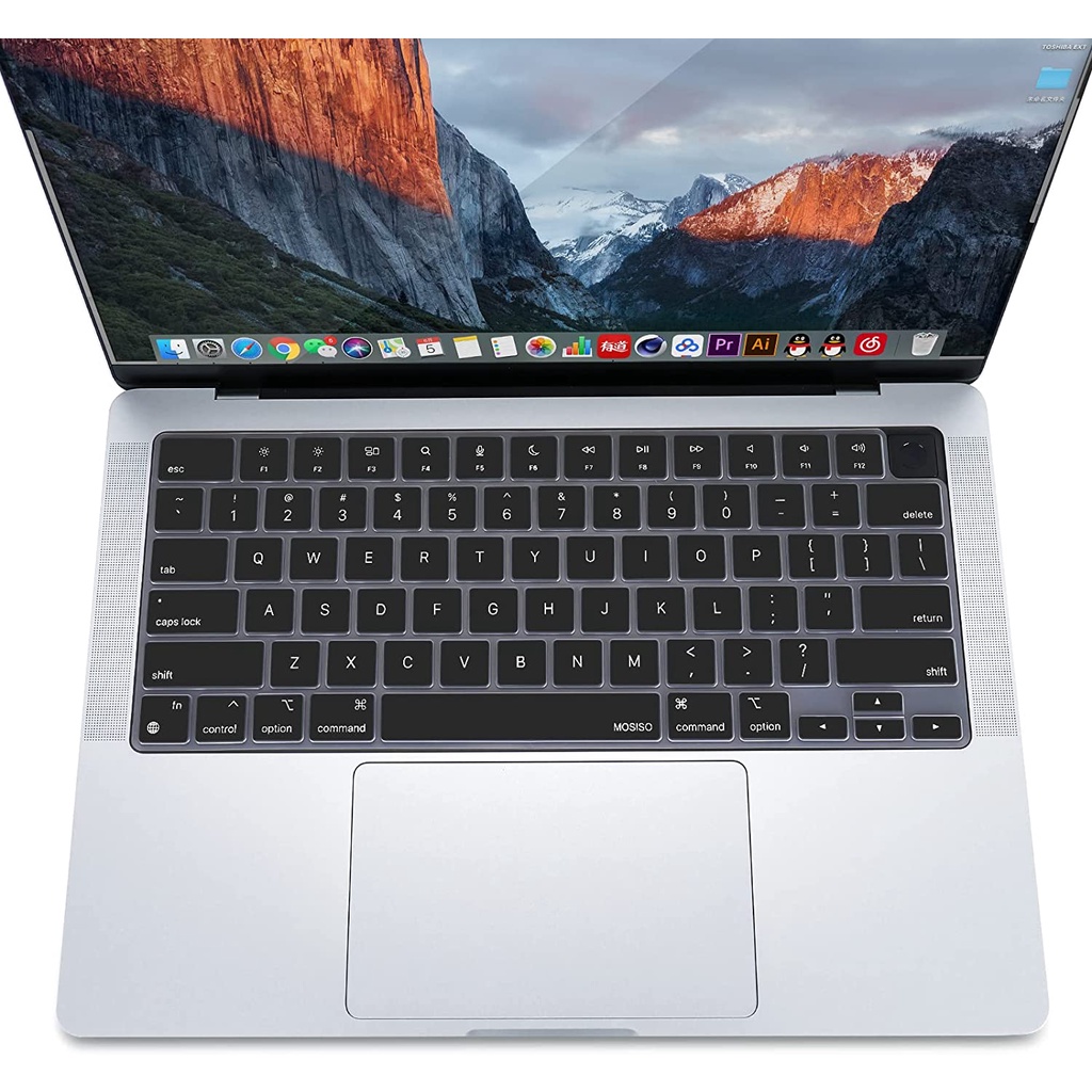 Silicone Pelindung Keyboard Protector MacBook Pro 14 inch A2442 &amp; MacBook Pro 16 inch A2485 w/M1 Chip, MacBook Air 13 M2