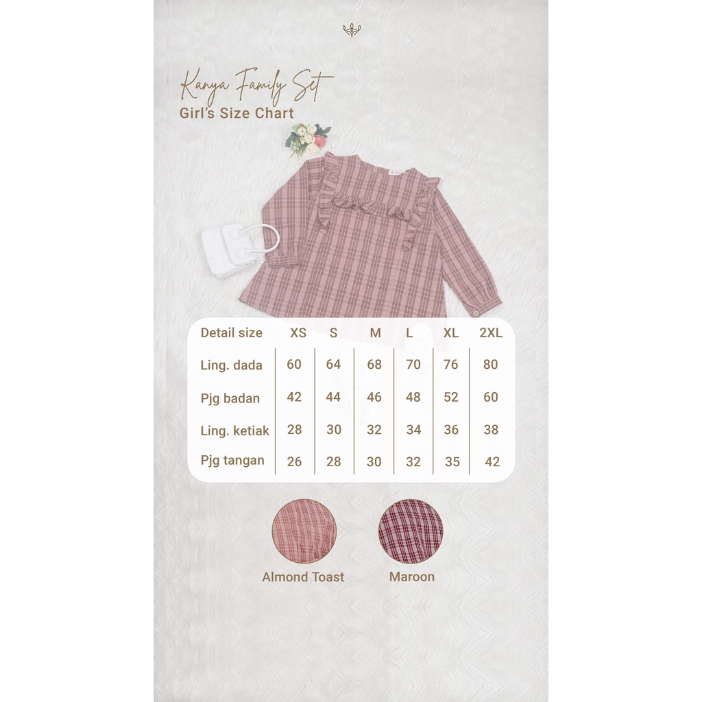 Wimi.id Kanya Family Set - Maroon  | Family Set