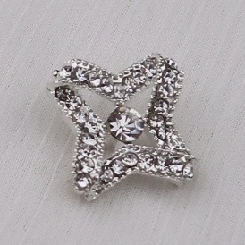 Kancing Jamur Mini Permata Rhinestone Kancing Mewah Melrose Rhinestone