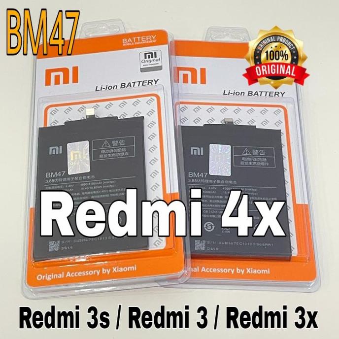 Baterai Xiaomi Redmi 4X Original BM47 Batterai Redmi 3 Redmi 3s