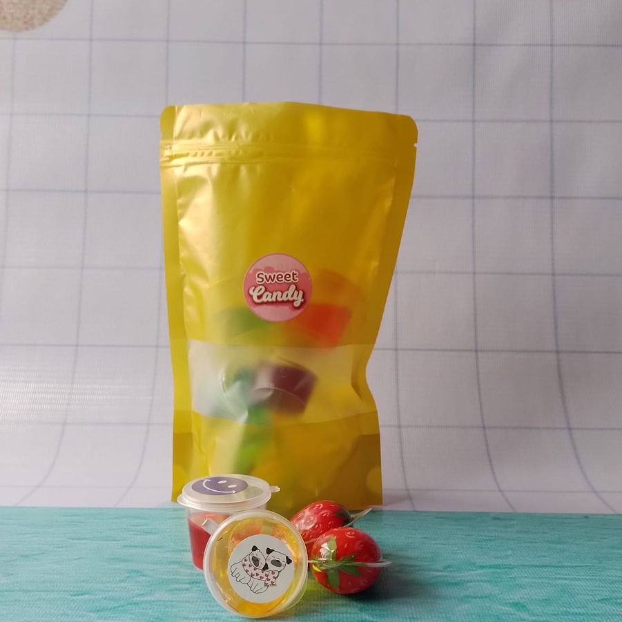 

Permen mix isi 4 , permen gualai rasa buah & permen karet stawberry