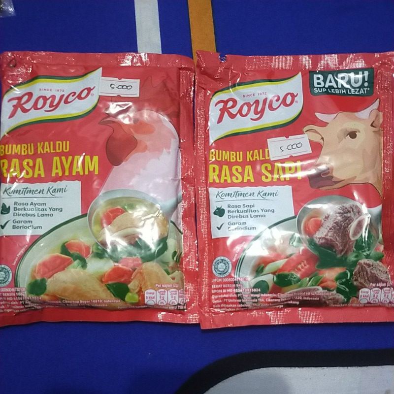 

Royco rasa ayam dan sapi 5000 an 94 gram