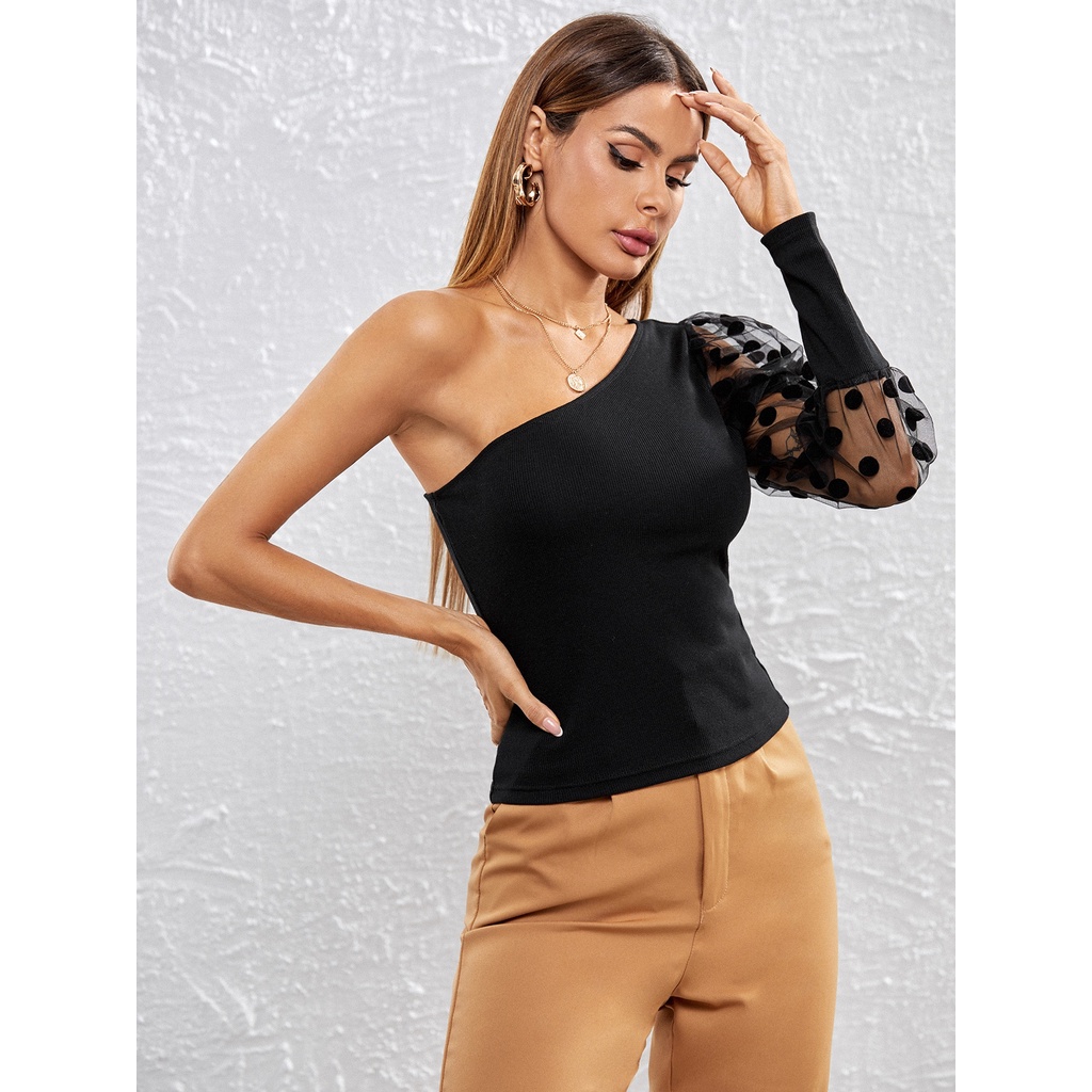 Baju Atasan Wanita Kaos Import Premium Korea Baju Atasan Wanita Rajut Import Model Sexy Lengan Panja