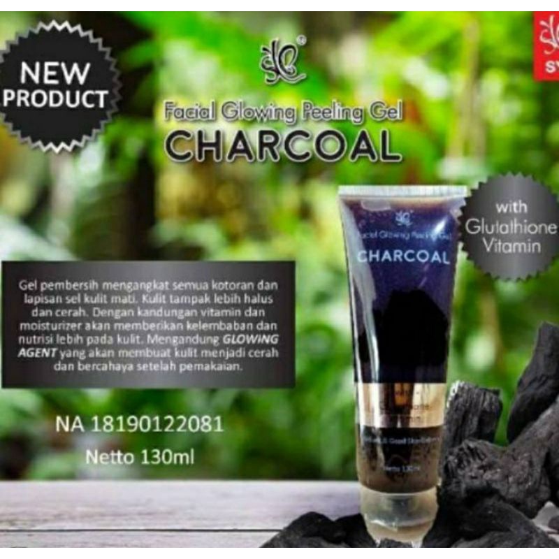 SYB FACIAL GLOWING | PEELING GEL ALOE VERA CHARCOAL MILK N SNAIL | BPOM