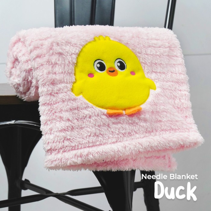 Selimut Dewasa Kintakun Selimut baby Needle Bayi Uk 76x102 Motif Karakter Anak Lembut - DUCK(G2S7) B