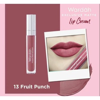 Image of thu nhỏ (Ready Cod) Wardah Exclusive Matte Lip Cream 13 Fruit Punch 4 g #3