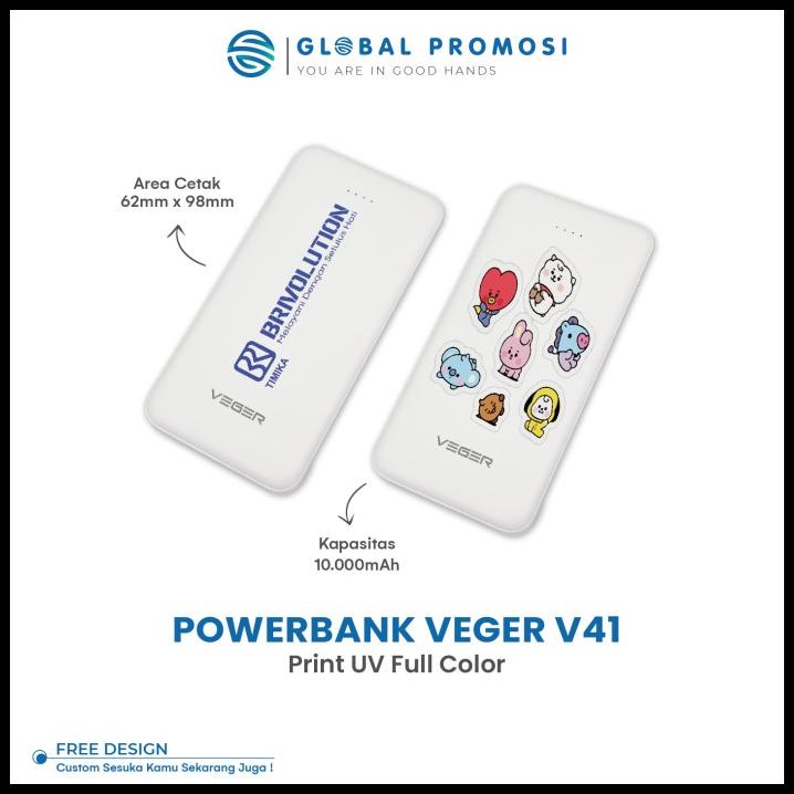 Custom Powerbank Promosi/Souvenir 10.000Mah Print Uv Full Warna Satuan