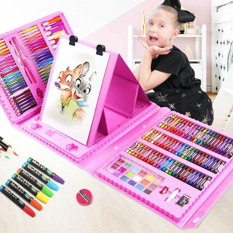 

MJO Colouring Set Anak 208 pcs Crayon Art Set Alat Lukis Promo Spesial