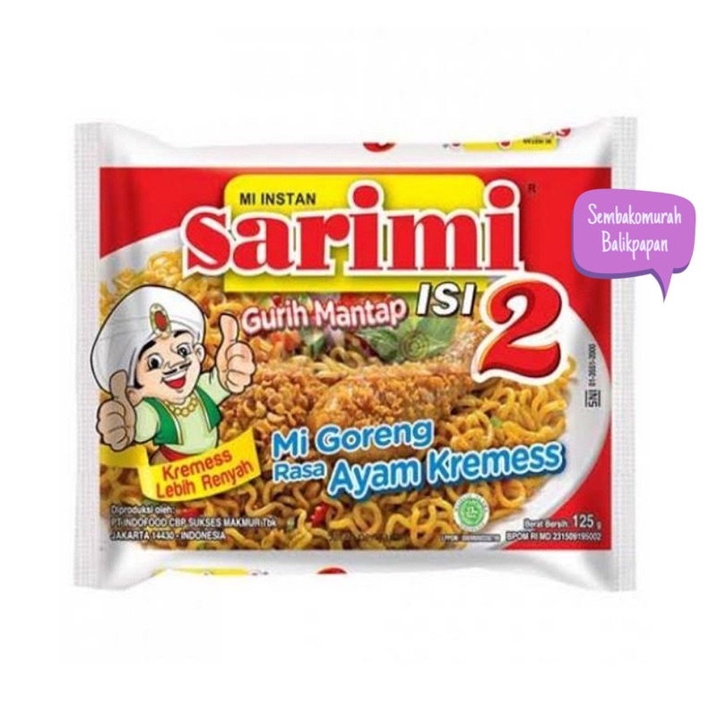 

sarimi isi 2 mi goreng rasa ayam kremes 125gr
