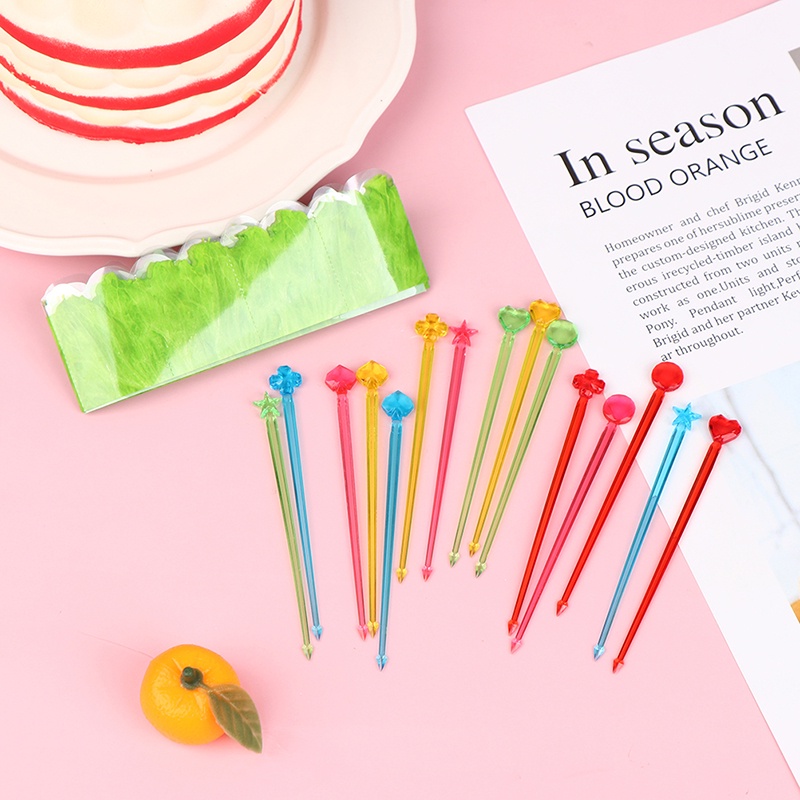 1 Set Garpu Buah Kue Dessert Dessert Mini Untuk Dekorasi Bento Anak