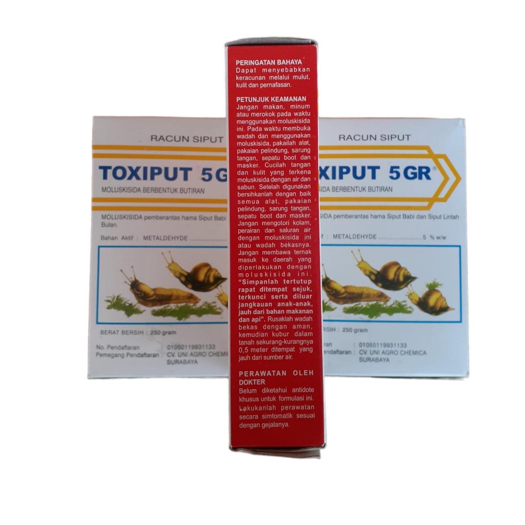 MOLUSKISIDA TOXIPUT 250 GR  METALDEHYDE 5% 100% Original Uni agro, RACUN KEONG