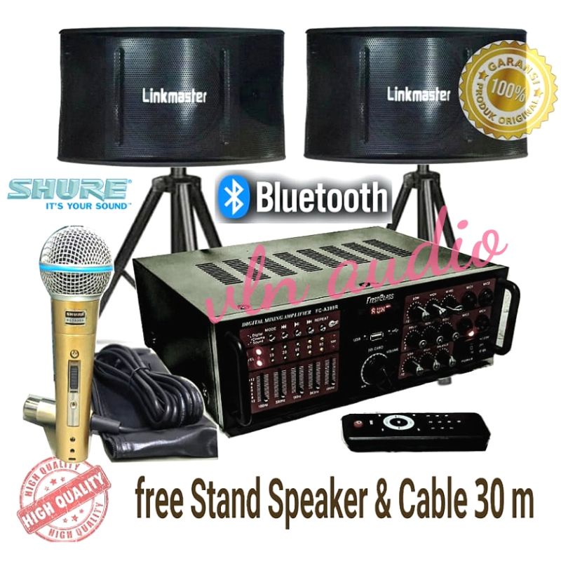 Jual paket sound karaoke rumahan speaker linkmaster 10in full set siap