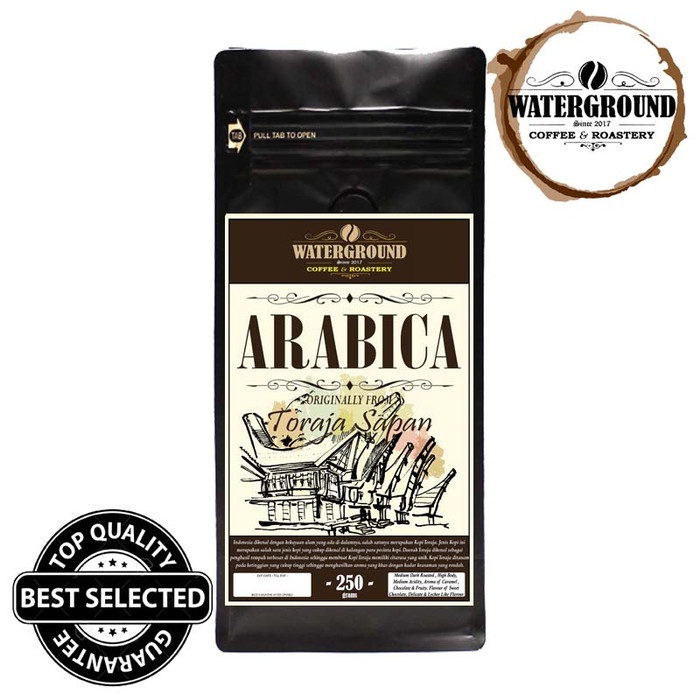 

NEW Kopi Arabika Toraja Sapan 250 grams (Biji/Bubuk) Arabica Coffee Beans - BUBUK KASAR