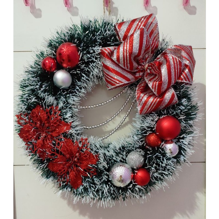 Jual DEKORASI KRANS NATAL WREATH HIASAN KRANZ HIASAN PINTU AKSESORIS