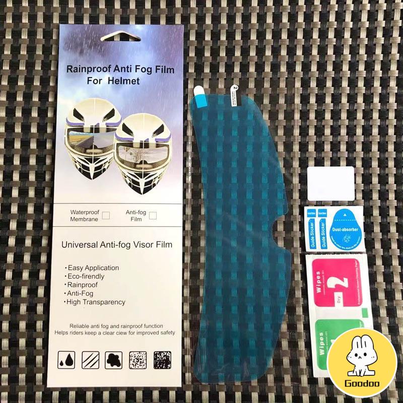 Tongkat Transparansi Tinggi Di Luar Helm Sepeda Motor Tahan Hujan Film Anti-kabut Instalasi Sederhana Mengemudi Aman -Doo