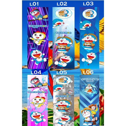 stiker rak/lemari kaca doraemon 01