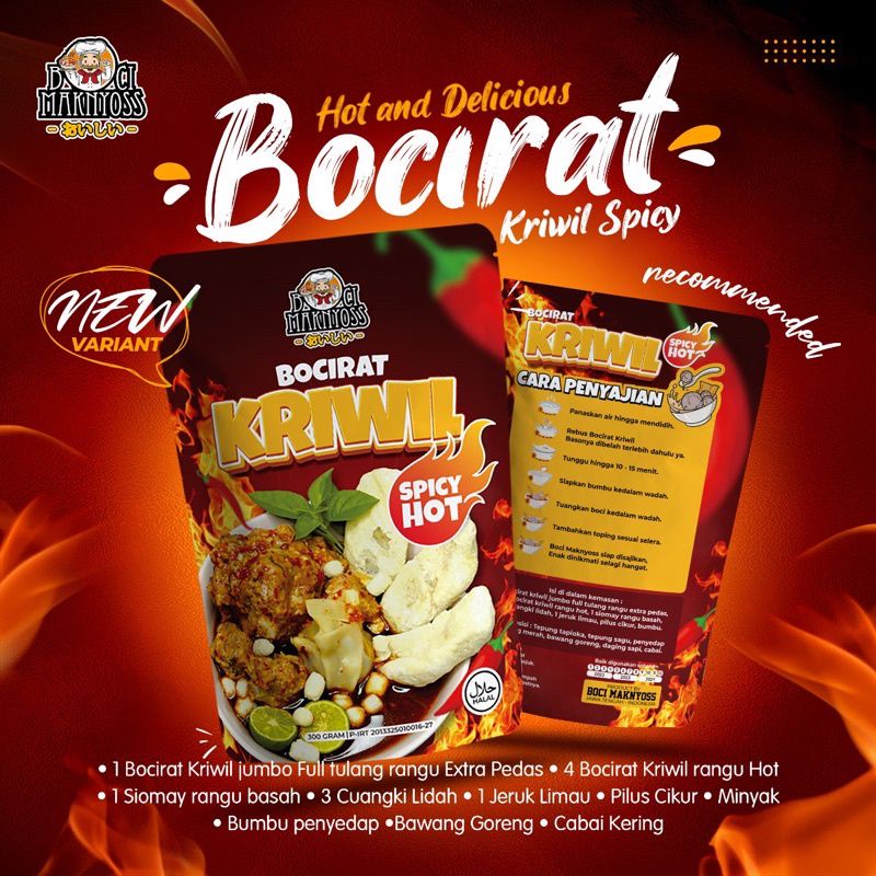 

BOCIRAT KRIWIL HOT SPICY BOCI MAKNYOSS