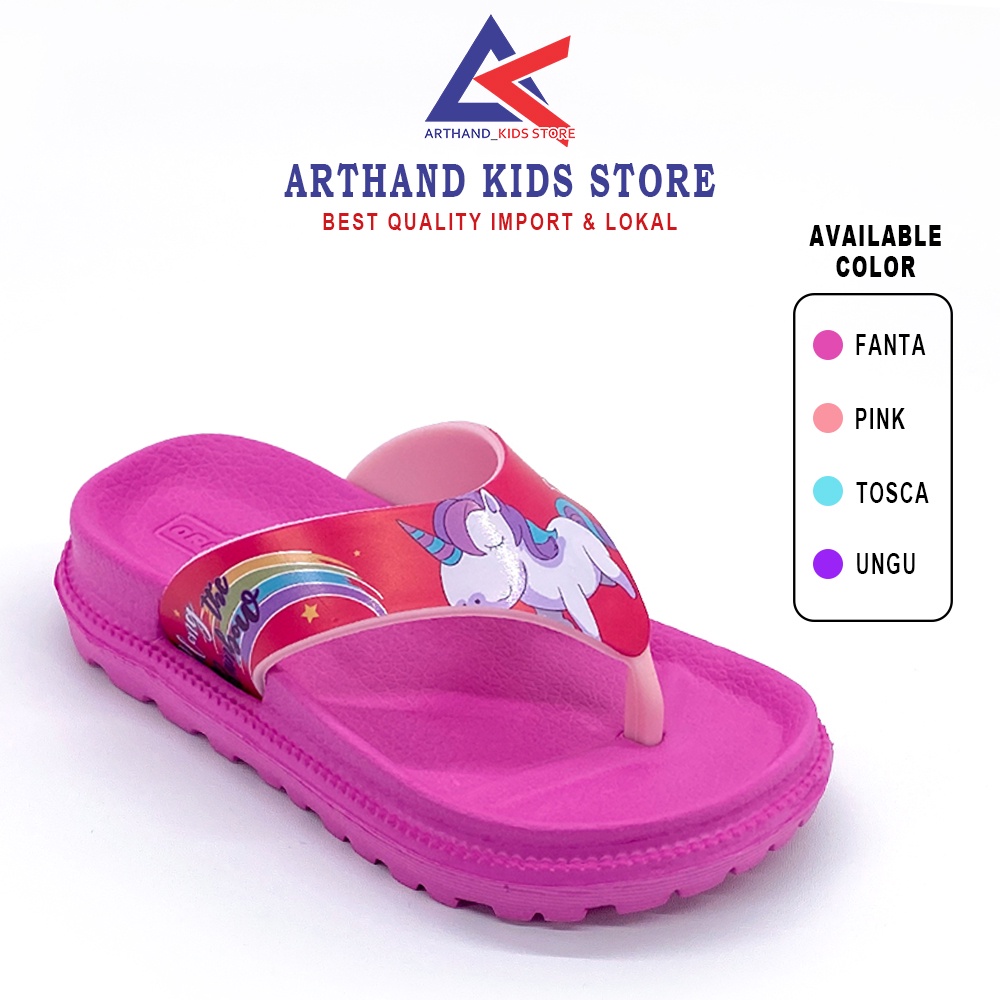 Arthand - Sandal anak Perempuan Model Jepit bergambar kuda poni