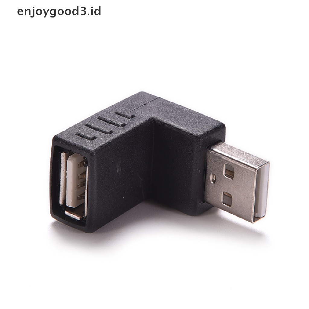 Adapter Konektor Coupler USB 2.0 Male Ke Female Sudut 90 Derajat